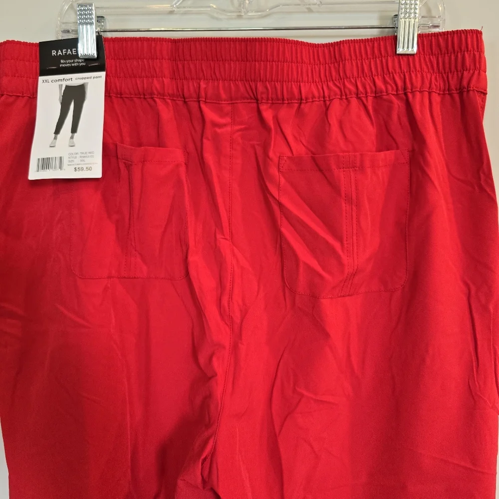 NEW‎ RAFAELLA COMFORT CROPPED PANTS WOMENS SIZE XXL TRUE RED.E63